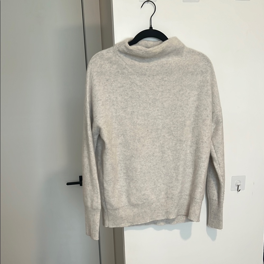 Vince Cream Cowl Turtleneck Sweater Soft Knit